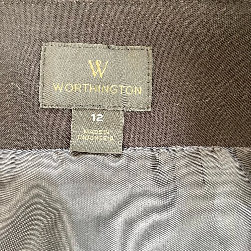 ❤️ Worthington Black Trumpet Flounce Suit Skirt